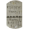 Plaques d'identité françaises, Arsène Rondet, 224e Régiment d'infanterie, 1914-1918, blessé au combat