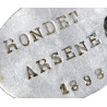 Plaques d'identité françaises, Arsène Rondet, 224e Régiment d'infanterie, 1914-1918, blessé au combat