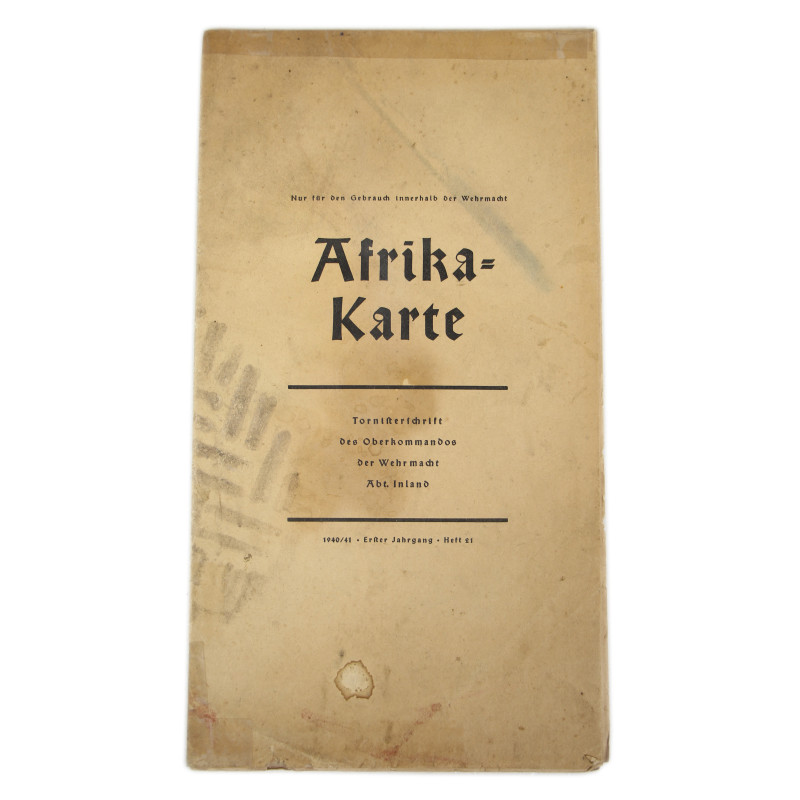 Carte allemande, Afrika-Karte, Wehrmacht, 1941