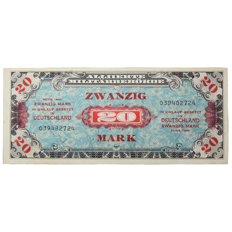 Billet de solde, 20 Mark (monnaie d'invasion), 1944