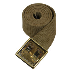 Ceinture de pantalon troupe, US Army, J.Q.M.D. 1942, taille 36