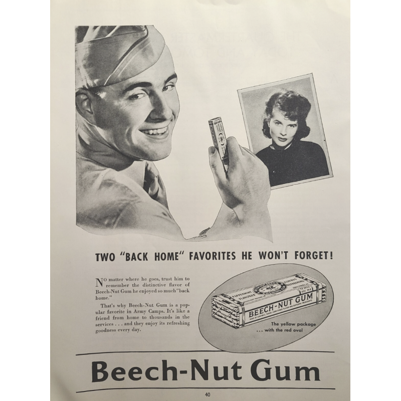 Pack, Chewing Gum, Peppermint, BEECH-NUT, Mint