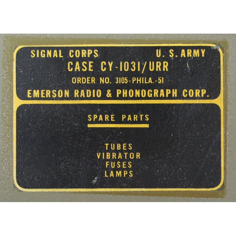 Boîte pour lampes de radio, CY-1031, radio AN/GRR-5