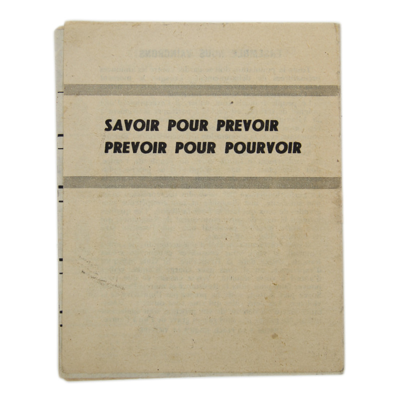 Brochure alliée à destination de la population française, Savoir pour prévoir - prévoir pour pourvoir