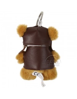 Porte-clés peluche, pilote lunette