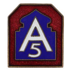 Crest, DUI, Fifth Army, pin back