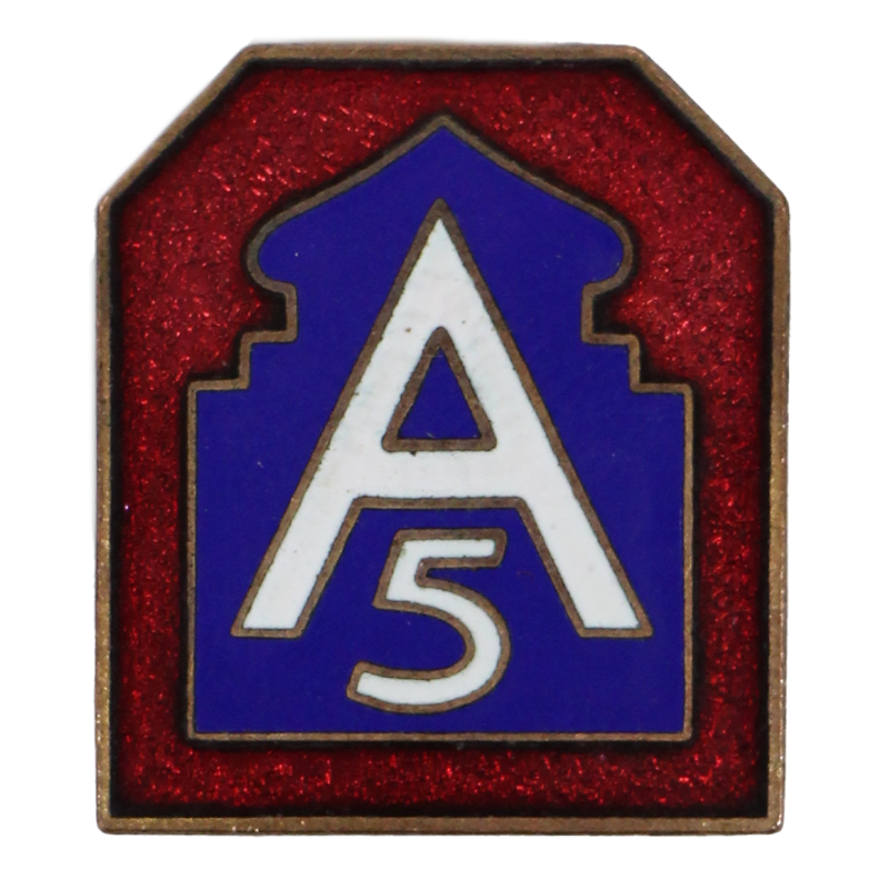 Crest, DUI, Fifth Army, pin back