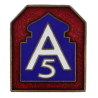 Crest, DUI, Fifth Army, pin back