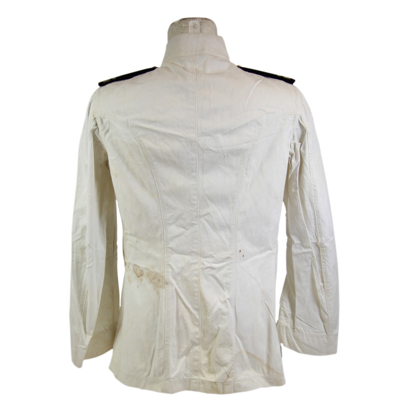 Jacket, Summer, White, US Navy, Lt. (J.G.) Herbert Coggin, USS Alkes