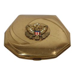 Poudrier en laiton, personnel féminin, ELGIN, US Army
