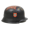 Casque M34, Feuerschutzpolizei, prise de guerre, 101st Airborne Division Casque M34, Feuerschutzpolizei, prise de guerre, 101st Airborne Division