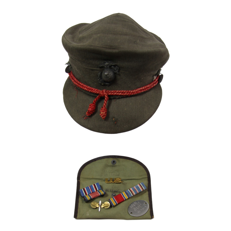 Cap, Winter, USMC Women's Reserve, and Personal Belongings, Sgt. Myrtle Leube
