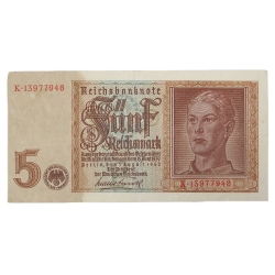 Billet, 5 Reichsmark, 1942