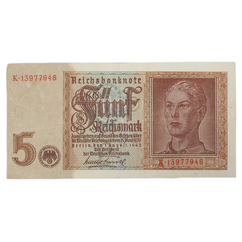 Billet, 5 Reichsmark, 1942