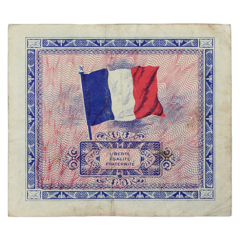 Billet drapeau (billet d'invasion), 2 francs, 1944