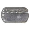Plaque d'identité, Dog Tag, Sgt. Maurice Kunselman, 424th Inf. Regt., 106th Infantry Division, ETO, Ardennes