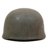 Casque parachutiste M38, Fallschirmjäger, à insigne, impacté, Paris
