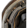 Casque parachutiste M38, Fallschirmjäger, à insigne, impacté, Paris