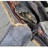 Casque parachutiste M38, Fallschirmjäger, à insigne, impacté, Paris