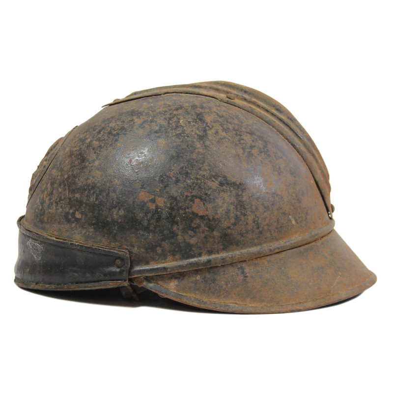 Casque français, Mle 1919, artillerie spéciale, avec poignard d’abordage, insignes et portrait