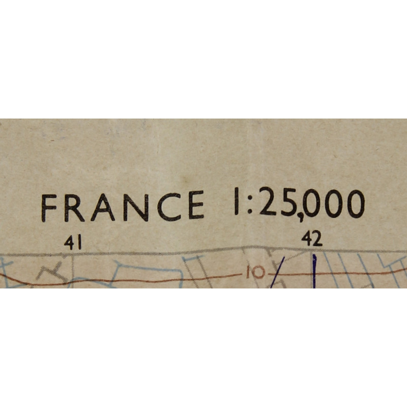 Map, Allied, ISIGNY, 'Top Secret', 1944, Normandy