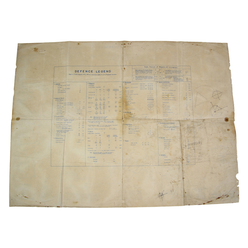 Carte alliée, ISIGNY, "Top Secret", 1944, Normandie