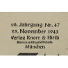 Magazine, Münchner Illustrierte Presse, 25 novembre 1943