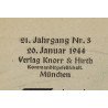 Magazine, Münchner Illustrierte Presse, 20 janvier 1944