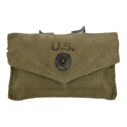 Pouch, First-Aid Packet, M-1942, B.A.B. CO. 1943, Laundry Number, with First-Aid Packet, Carlisle