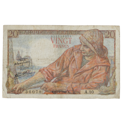 Billet, 20 francs français, 1942