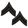 Corporal Rank Insignias, OD, wool