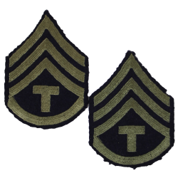 Grades en tissu de Sergeant T/3