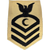 Insigne, Ship's Cook Baker, Chief Petty Officer, US Navy, blanc