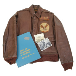 Blouson de vol, Type A-2, S/Sgt. Clarence Strike, mitrailleur, 22nd BS, 341st BG, 10th & 4th Air Forces, USAAF, CBI