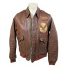 Blouson de vol, Type A-2, S/Sgt. Clarence Strike, mitrailleur, 22nd BS, 341st BG, 10th & 4th Air Forces, USAAF, CBI Blouson de vol, Type A-2, S/Sgt. Clarence Strike, mitrailleur, 22nd BS, 341st BG, 10th & 4th Air Forces, USAAF, CBI