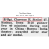 Blouson de vol, Type A-2, S/Sgt. Clarence Strike, mitrailleur, 22nd BS, 341st BG, 10th & 4th Air Forces, USAAF, CBI Blouson de vol, Type A-2, S/Sgt. Clarence Strike, mitrailleur, 22nd BS, 341st BG, 10th & 4th Air Forces, USAAF, CBI
