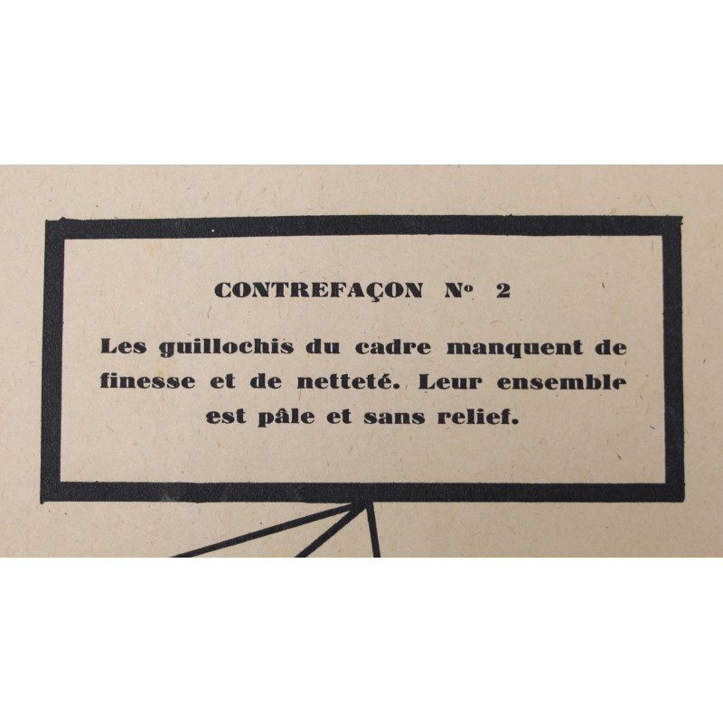 Affiche, contrefaçons du billet d'invasion, 100 francs, 1945