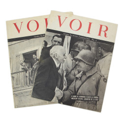 Lot de deux magazines, VOIR, No. 4 et No. 6, juin-juillet 1944