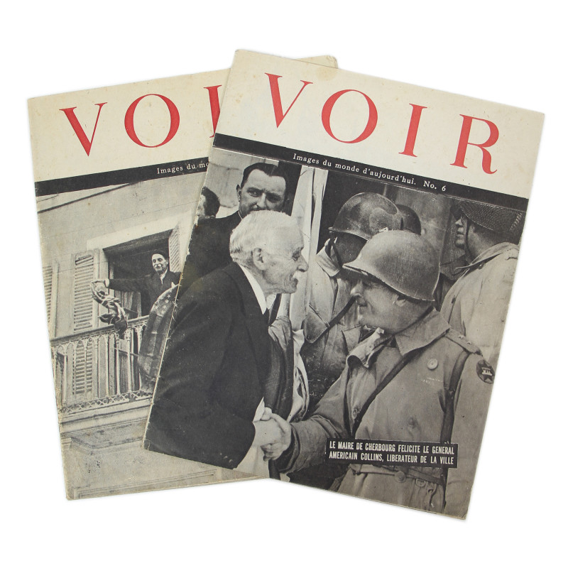 Lot de deux magazines, VOIR, No. 4 et No. 6, juin-juillet 1944 Lot de deux magazines, VOIR, No. 4 et No. 6, juin-juillet 1944