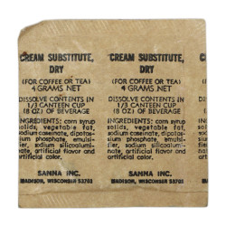 Sachet de succédané de crème, SANNAC INC., intact
