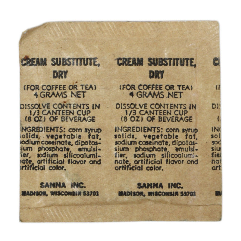 Sachet de succédané de crème, SANNAC INC., intact