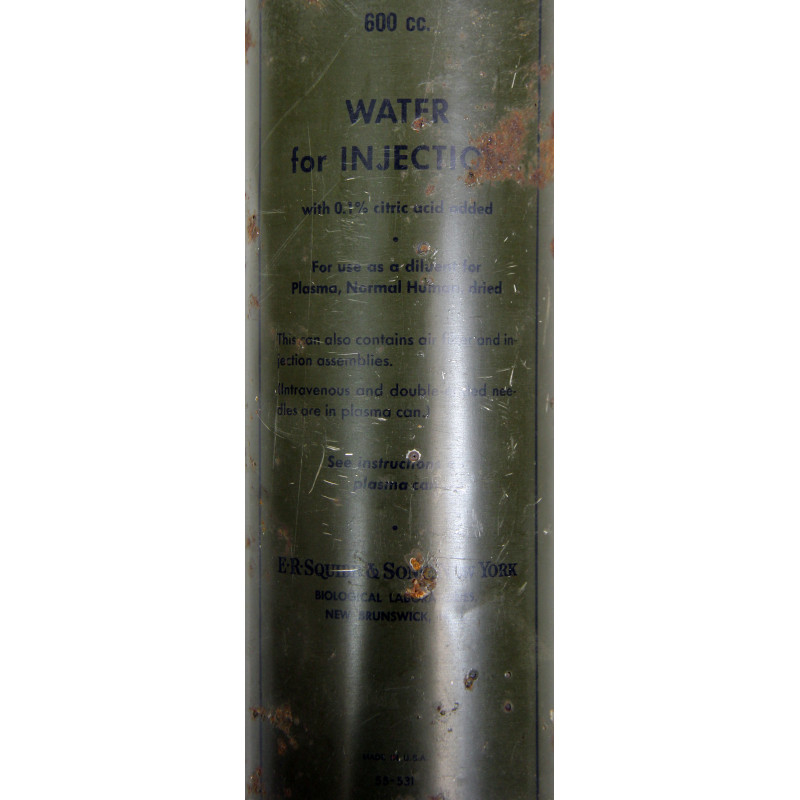 Bottle, Water for Injection, 600cc, E.R. SQUIBB & SONS