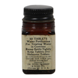 Bottle, Tablets, Halazone, Dr. Peter Fahrney & Sons Co.
