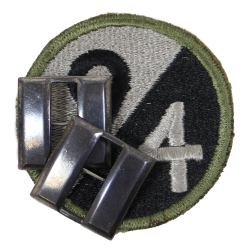 Paire de grades de Captain, Bill Enos, 356th Field Artillery Bn., 94th Inf. Division, Sterling