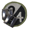 Paire de grades de Captain, Bill Enos, 356th Field Artillery Bn., 94th Inf. Division, Sterling