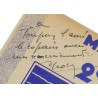Partition, Marche de la 2e DB, avec insigne, 13e Bataillon médical et plan du métro parisien, 1944-1945