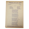 Partition, Marche de la 2e DB, avec insigne, 13e Bataillon médical et plan du métro parisien, 1944-1945