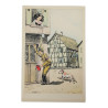Lot de huit cartes postales satiriques françaises, Stratégie hitlérienne