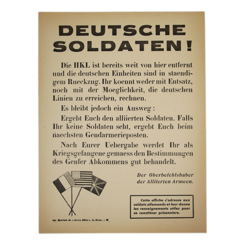 Tract français, Deutsche Soldaten!