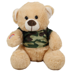 Ours en peluche, soldat Emile, T-shirt camouflé